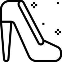 highheel shoes - outline icon vector