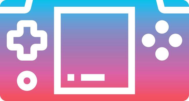 console game wifi screen button - gradient solid icon vector