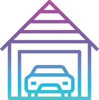 garaje reparación de automóviles automóvil bienes raíces - icono degradado vector