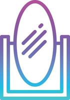 mirror dressing glass fashion furniture - gradient icon vector