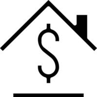 real estate house property money sell - solid icon vector