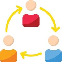 sharing collaboration teamwork organization employer - flat icon vector