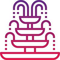 fountain park carnival - gradient icon vector