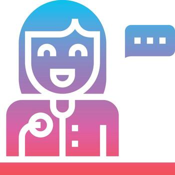 hablar hablar comunicación - icono sólido degradado vector