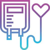 blood saline heart healthcare medical - gradient icon vector