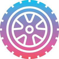 wheel tire part drive - gradient solid icon vector