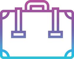 luggage travel hotel - gradient icon vector