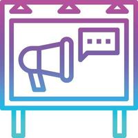 advertise billboard megaphone communication - gradient icon vector