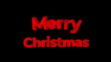 Merry Christmas text animation with alpha channel video