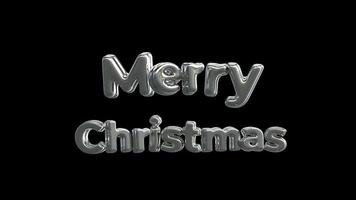 Merry Christmas text animation with alpha channel video