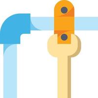 mechanics repair fix pipe water - flat icon vector