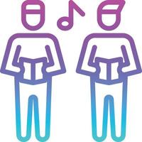 choir music song chorus voice - gradient icon vector