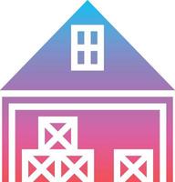 warehouse farm goods - gradient solid icon vector