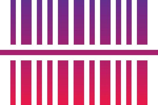 barcode code - gradient icon vector