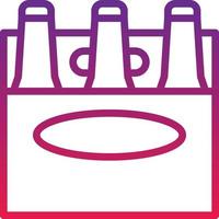 beer bottles pack alcohol party - gradient icon vector