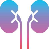 kidney organ healthcare medical - gradient solid icon vector
