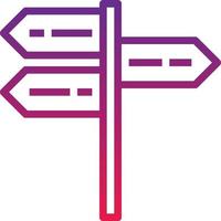 guidance guild post sign way choice - gradient icon vector