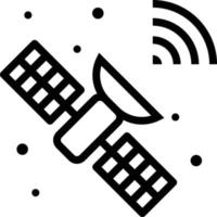 satellite space communication technology - outline icon vector