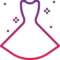 vestido de moda - icono de degradado vector