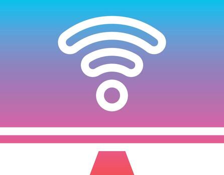 pantalla del monitor de la computadora - icono sólido degradado vector