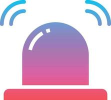 siren wifi ring emergency - gradient solid icon vector