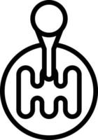 stick shift gear speed - outline icon vector
