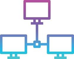 lan computer internet network - gradient icon vector