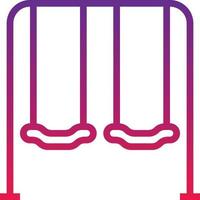 swing park playground - gradient icon vector
