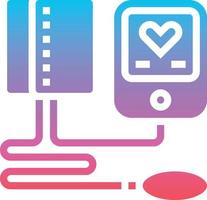 blood pressure heart healthcare medical - gradient solid icon vector