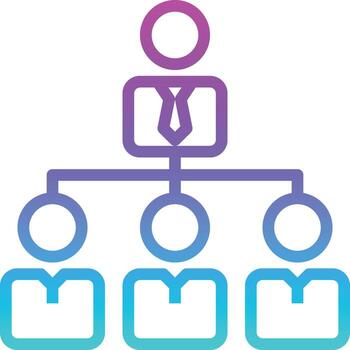 organization collaboration teamwork connection partnerships - gradient icon vector