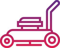 mowers machine gardening - gradient icon vector