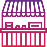 stall food carnival - gradient icon vector