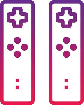 remote game controller wifi - gradient icon vector