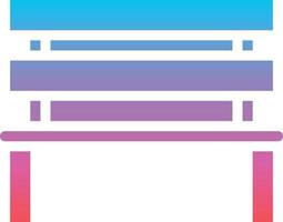 bench seat chair outdoor furniture - gradient solid icon vector