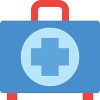 first aid kit healthcare medical - flat icon vector