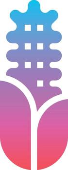 cereal de granja de maíz - icono sólido degradado vector