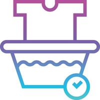 soak water tap - gradient icon vector