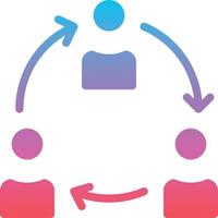 sharing collaboration teamwork organization employer - solid gradient icon vector