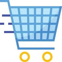 shopping cart cart market basket - flat icon vector