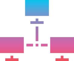 lan computer internet network - gradient solid icon vector
