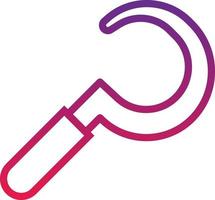 sickle tool farm harvest - gradient icon vector