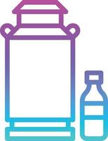 milk beverage product - gradient icon vector