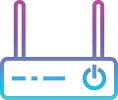 router wifi modem - gradient icon vector