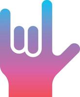 sign language love communication - gradient solid icon vector