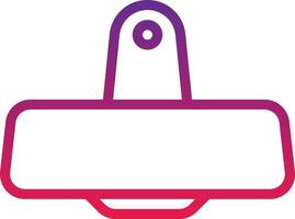 rear view mirror part - gradient icon vector