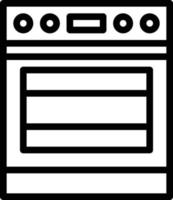 stove cooking kitchen baking furniture - outline icon vector