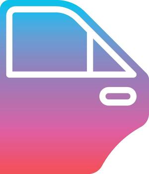 door open mirror drive - gradient solid icon vector