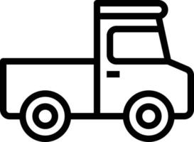 transporte de coches de camioneta - icono de contorno vector