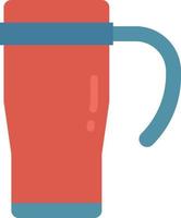 travel mug hot cold beverage - flat icon vector