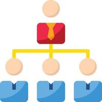 organización colaboración trabajo en equipo conexión asociaciones - icono plano vector